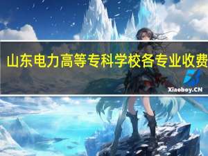 山东电力高等专科学校各专业收费标准