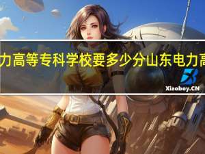 山东电力高等专科学校要多少分 山东电力高等专科学校
