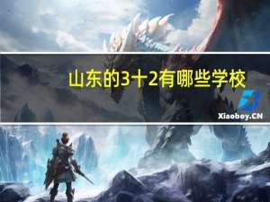 山东的3十2有哪些学校