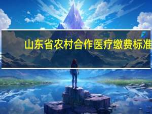 山东省农村合作医疗缴费标准