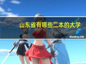 山东省有哪些二本的大学