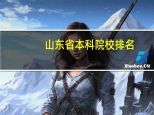 山东省本科院校排名