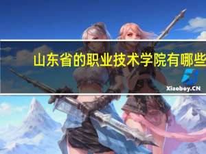 山东省的职业技术学院有哪些