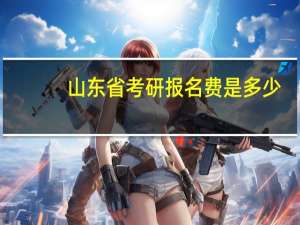 山东省考研报名费是多少