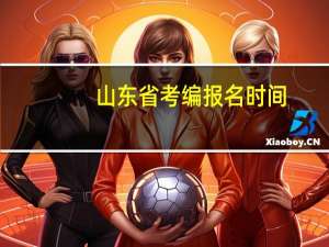 山东省考编报名时间