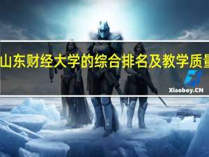 山东财经大学的综合排名及教学质量情况