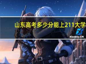 山东高考多少分能上211大学