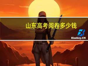 山东高考阅卷多少钱