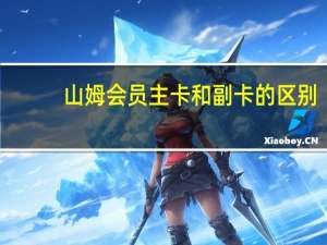 山姆会员主卡和副卡的区别