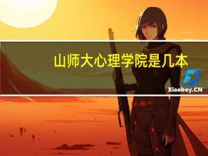 山师大心理学院是几本