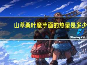 山萃 桑叶魔芋面的热量是多少