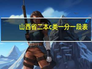 山西省二本c类一分一段表