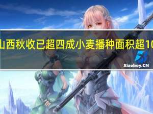 山西秋收已超四成 小麦播种面积超108万亩