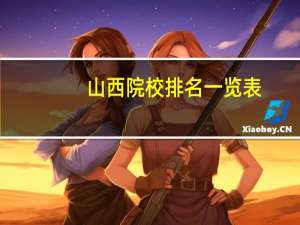 山西院校排名一览表