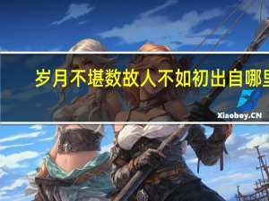 岁月不堪数故人不如初出自哪里