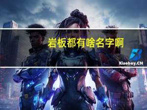 岩板都有啥名字啊