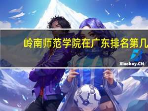 岭南师范学院在广东排名第几