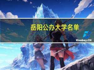 岳阳公办大学名单
