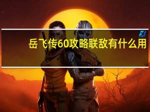 岳飞传6 0攻略联敌有什么用？