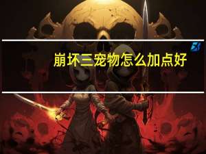 崩坏三宠物怎么加点好