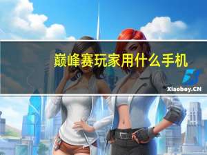 巅峰赛玩家用什么手机