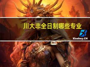 川大非全日制哪些专业