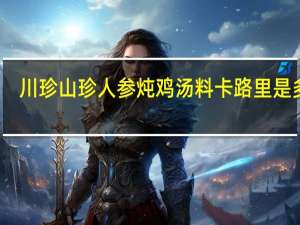 川珍 山珍人参炖鸡汤料卡路里是多少