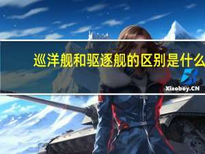 巡洋舰和驱逐舰的区别是什么