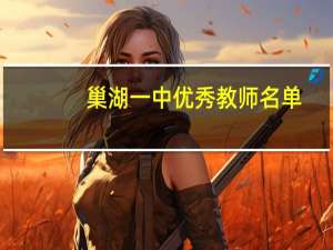巢湖一中优秀教师名单