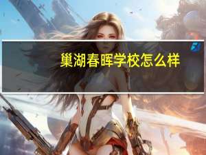 巢湖春晖学校怎么样