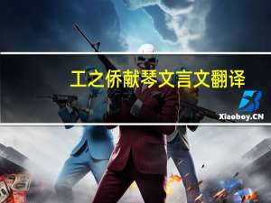 工之侨献琴文言文翻译