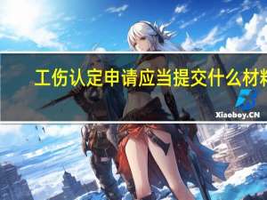 工伤认定申请应当提交什么材料