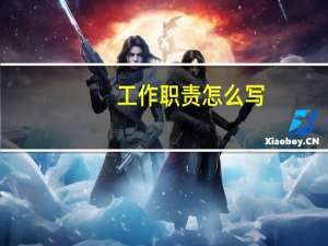 工作职责怎么写