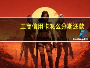 工商信用卡怎么分期还款