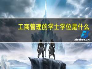 工商管理的学士学位是什么