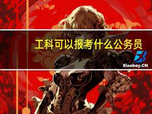 工科可以报考什么公务员