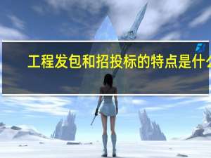 工程发包和招投标的特点是什么