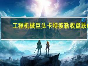 工程机械巨头卡特彼勒收盘跌6.7%创2022年4月以来最大单日跌幅