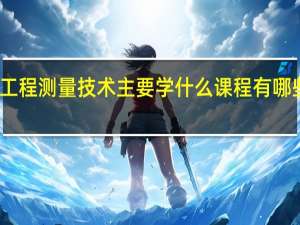 工程测量技术主要学什么课程 有哪些内容