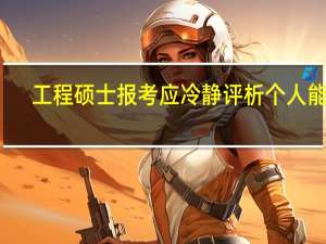 工程硕士报考应冷静评析个人能力