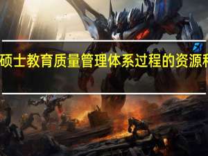工程硕士教育质量管理体系过程的资源和信息分析