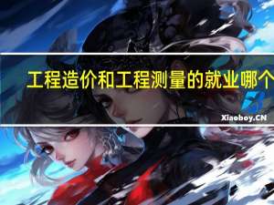 工程造价和工程测量的就业哪个好