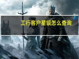 工行客户星级怎么查询