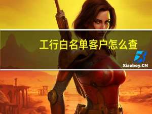 工行白名单客户怎么查