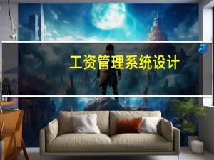工资管理系统设计（关于工资管理系统设计的介绍）