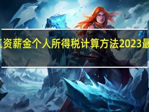 工资薪金个人所得税计算方法2023最新税率（工资计算方法）
