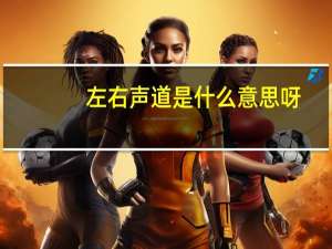 左右声道是什么意思呀（左右声道是什么意思）