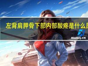 左背肩胛骨下部内部酸疼是什么原因（左背肩胛骨下部内部疼怎么回事）
