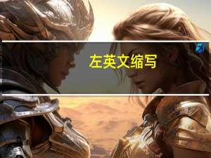 左英文缩写