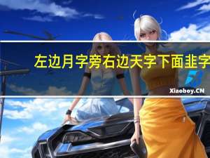 左边月字旁右边天字下面韭字，整体读什么字